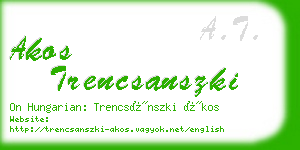 akos trencsanszki business card